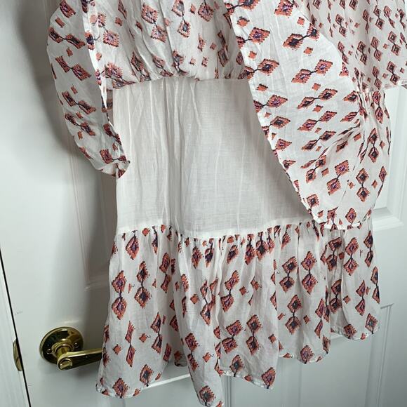 FREE PEOPLE Womens Cha Cha Tiered Cotton Midi Patterned Printed Skirt Size 0 - Picture 7 of 9